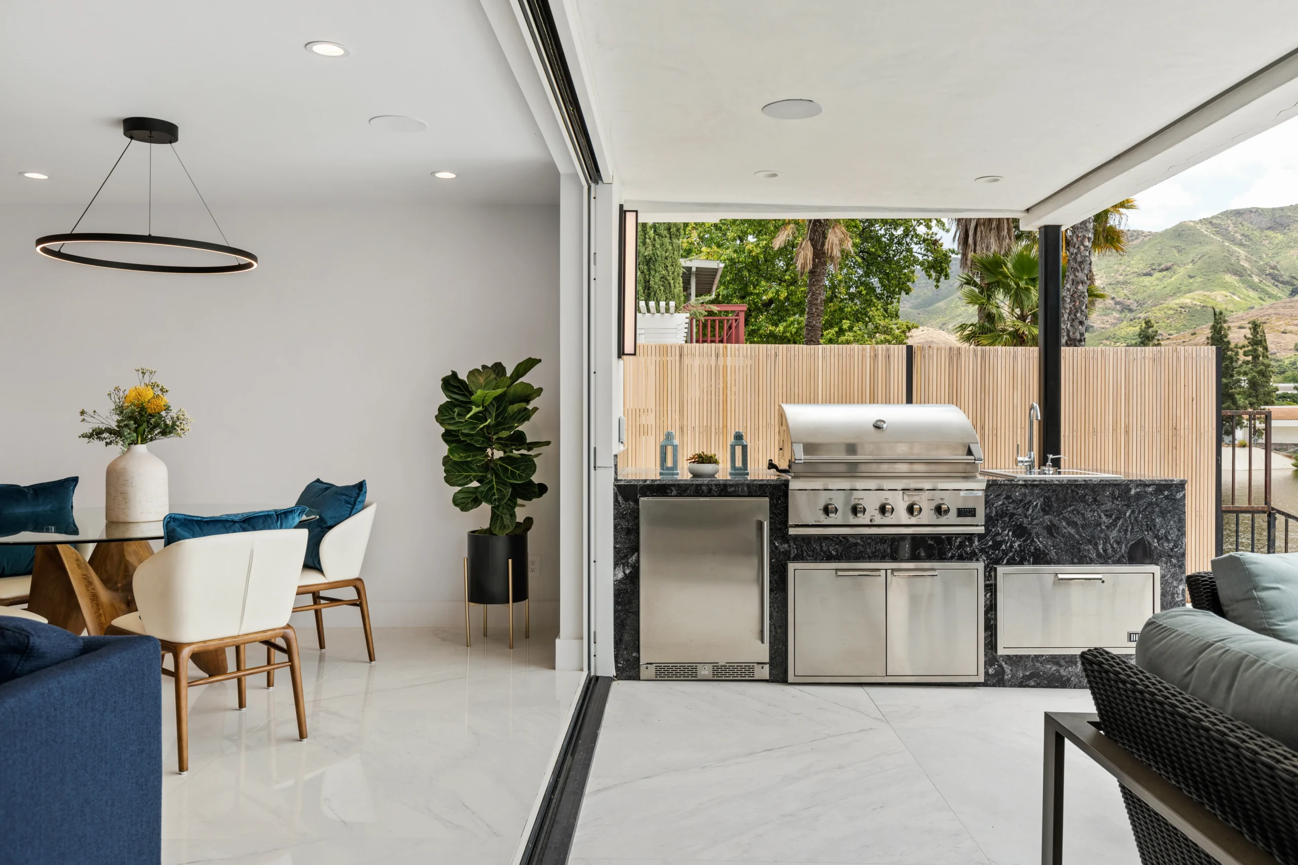 Outdoor Kitchen Built In Grill, Agoura Hills Interior Design, Interior Conception